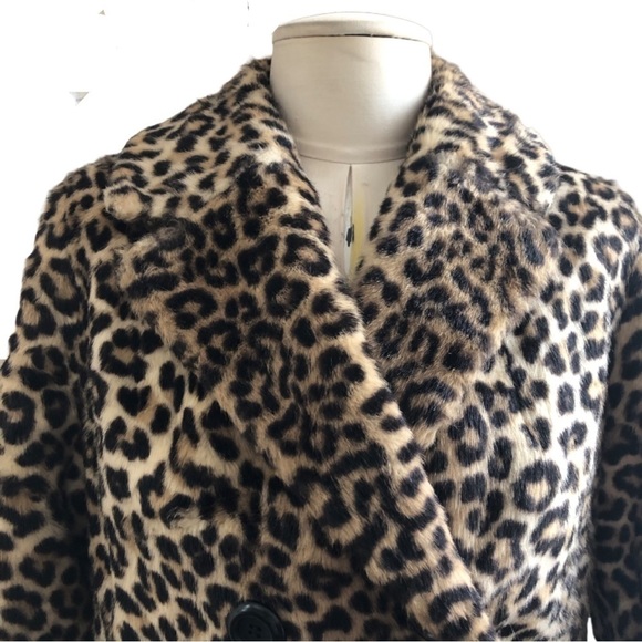 fairmoor vintage 1970s faux leopard fur jacket size small - Picture 2 of 9
